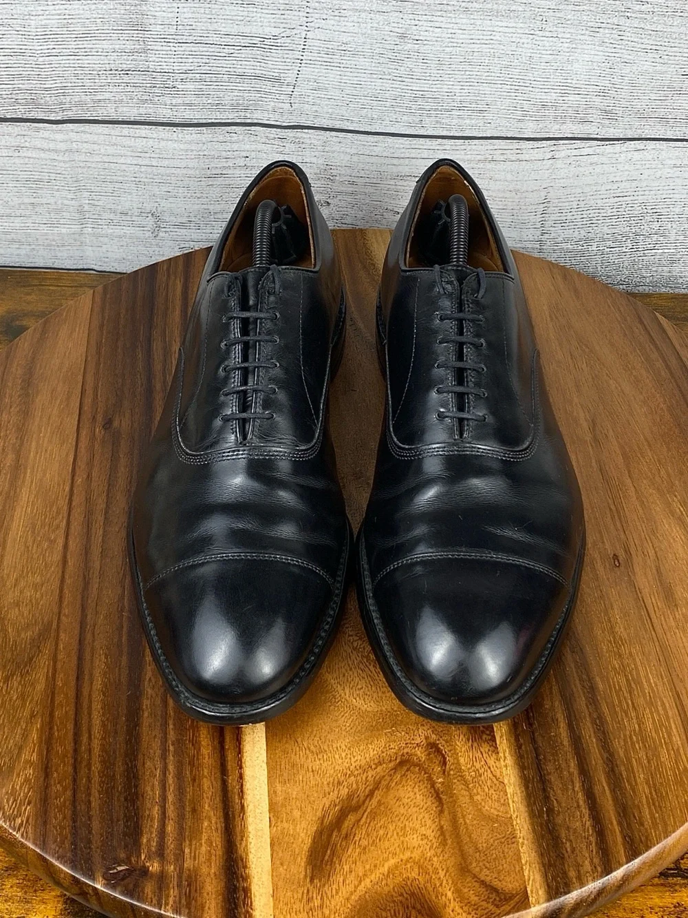 Allen Edmonds Park Avenue Cap Toe Oxford Dress Shoe Black Leather Mens Size 10.5